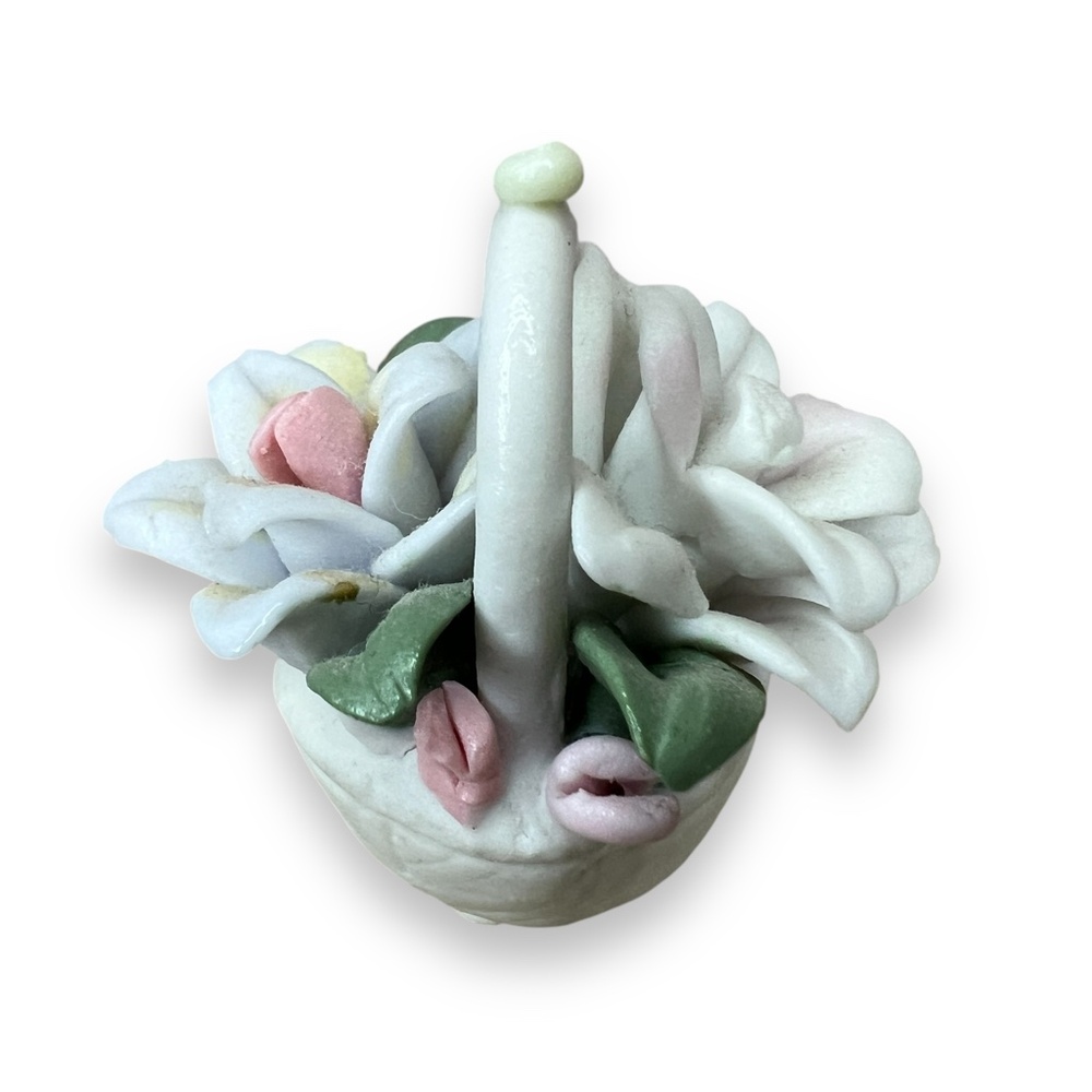 Vintage Lot of 3 Ceramic Mini Flower Baskets‎ 2" - Picture 4 of 6